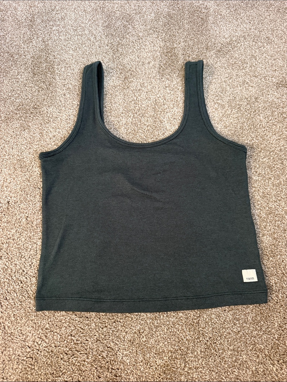 Vuori dark green Scoop Tank
